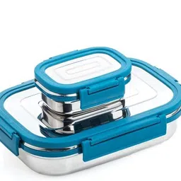 forsquare STEEL LUNCH BOX MULTI COLOR SET OF ONE 2 Containers Lunch Box-picture-29
