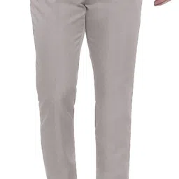 rrfashion Men Slim Fit Beige Viscose Rayon Trousers image 2
