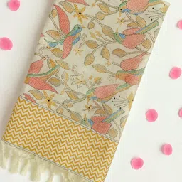 sahinadupatta Art Silk Printed Yellow Women Dupatta-picture-36