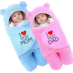 new born procare Embroidered King Hooded Baby Blanket for Heavy Winter-picture-12