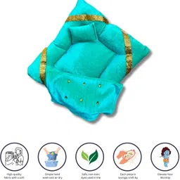 laddu gopal kanha ji LADDU GOPAL, BAL GOPAL THAKUR JI, KRISHNA JI, KANHA JI BED, WINTER SIZE 0-6 Dress image 5