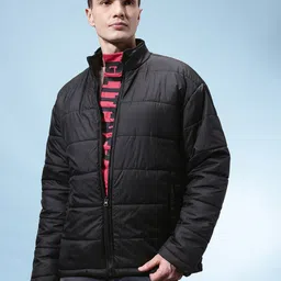 glitchez Men Solid Padded Jacket image 3