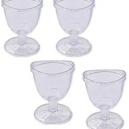 zivavi Pack of 4 Plastic Non Toxic Transparent Eye Wash Cup (Set of 4) image 2