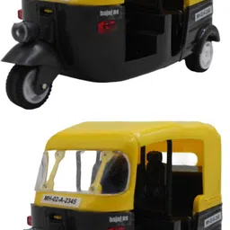 neoinsta shopping Medium size pull back auto rickshaw toy with rubber tires For Kids-picture-11