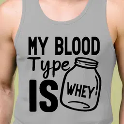 BAESD Printed Scoop Neck Cotton Gym Vest image 2