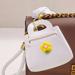 SALTY Floral Mini White Bag Charm image 5