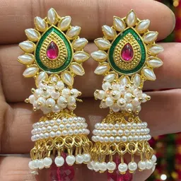 Anouk Floral Jhumkas Earrings image 2