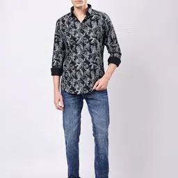 Stylox Men Abstract Printed Spread Collar Casual Shirt image 2