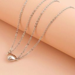 J.S ENTERPRISES Couples Heart Shaped Teeragaj Pendant with Chains-picture-49
