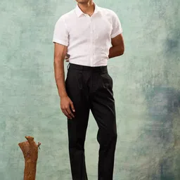 MH&Y Men Comfort Relaxed Fit Mid-Rise Regular Trousers-image-67