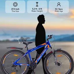 URBAN TERRAIN UT1001 27.5T With Steel Frame 21-Speed Shimano Gear Mountain Bicycle image 3