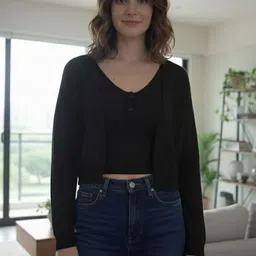 MARC LOUIS Woollen Crop Top image 3