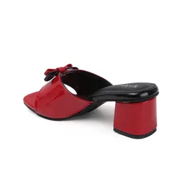 Mast & Harbour Women Colourblocked Open Toe Block Heels Sandals with Bows image 3