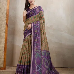 GULKEE FAB Zari Silk Blend Saree image 2
