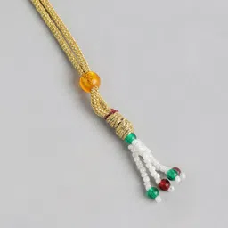 Anouk Gold Plated Quartz Studded Beaded Premium Layered Necklace & Earring Set image 4