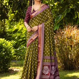 KALINI Dabu Zari Dabu Saree image 1