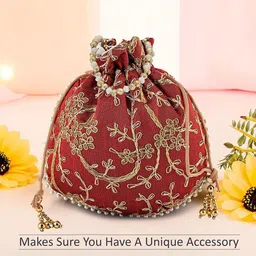 Kuber Industries Set Of 3 Embroidered Potli Bag image 3
