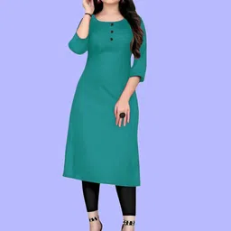 Coft Round Neck Regular Sleeves Straight Kurta-image-52