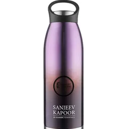 Classic Essentials Purple & Black Single Stainless Steel Solid Double Wall Vacuum Water Bottle-image-20