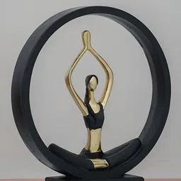 Royaloak Gold-Toned & Black Meditation Yoga Figurine Showpiece-image-71