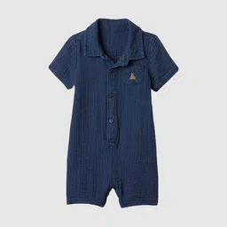 GAP Infant Boys Pure Cotton Spread Collar Rompers-picture-13