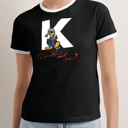 Karl Lagerfeld Women Donald Duck Graphic Printed Round Neck Cotton T-shirt-picture-15