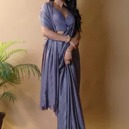 Charan Kanya Silk Blend Designer Saree image 4