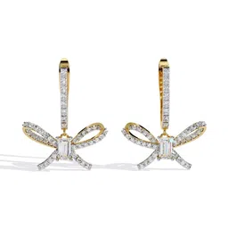 VALANOVA Hallmarked 14Kt Gold Diamond Studded Earrings - 3.36 g-image-39