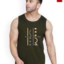 SLOWLORIS Men Pack Of 2 Printed Bio-Wash Combed Cotton Gym Vests-picture-35