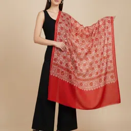 MUFFLY Floral Embroidered Shawl-image-77