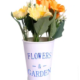 PROKART Yellow 2 Pieces Hanging Blossom Artificial Flower With Pot image 3