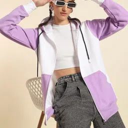 Dogman Women Colourblocked Hooded Sweatshirt-image-64