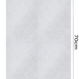 Lukzer 4-Pcs White Self-Adhesive Wall Panels image 2