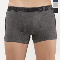 Sporto by Macho Men Pack Of 4 Mid Rise Trunks Sprto_M1020-A1-Dnm1-G1-N1-S-picture-30