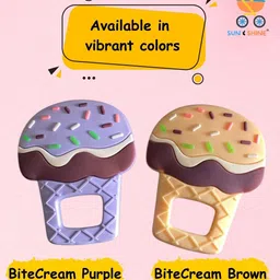 Sun & Shine Infants Purple & Brown Bite Cream Teether image 5