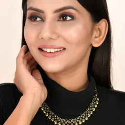 NAMAN ARTS Silver Plated Oxidised Statement Necklace-picture-38
