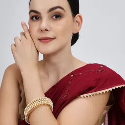 LAVAZZA Set Of 4 Gold-Plated CZ-Studded Bangles image 5