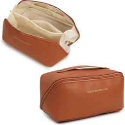 tinsuhg Women Brown Cosmetic Bag-picture-23