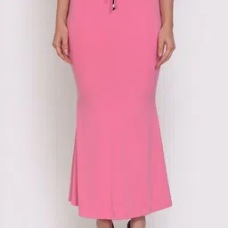 DressBerry Women Pink Nylon Saree Shapewear-image-60