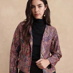 RAREISM Women Cotton Tailored Jacket with Embroidered-picture-22