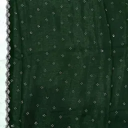 MADHUR HAND WORK ART Embellished Beads and Stones Tissue Saree image 2