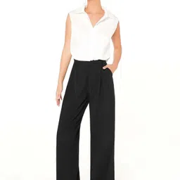 Chemistry Women Relaxed Straight Leg High-Rise Trousers-image-18