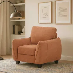 royaloak Austin American Fabric 1 Seater Sofa In Rust Orange Color image 1