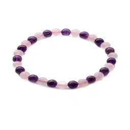 SKYZILLA Unisex Citrine & Pyrite Beaded Elasticated Bracelet image 4