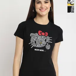 Tromko Women Pack of 3 Donald Duck Typography Printed Cotton Regular Fit T-shirts-picture-16