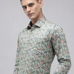 Park Avenue Slim Fit Ethnic Motifs Printed Pure Cotton Formal Shirt-picture-19
