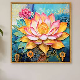 Myntra Elegant Homes Multicoloured Canvas Floral and Botanical Wall Paintings-picture-28