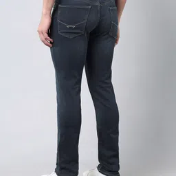 U.S. Polo Assn. Denim Co. Men Skinny Fit Mid-Rise Heavy Fade Jeans image 3