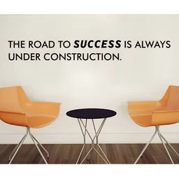 LANSTICK Black Printed Self-Adhesive Motivational Quotes Wall Sticker image 3