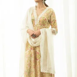 ROZE Women White Cotton Dupatta-image-77